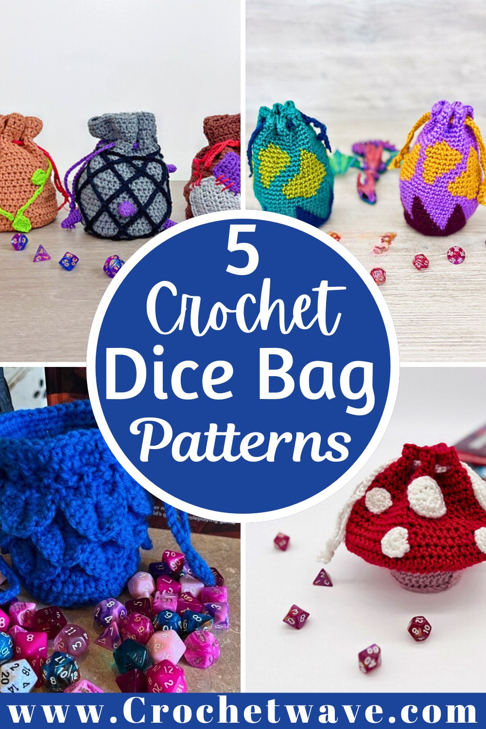 5 Crochet Dice Bag Patterns