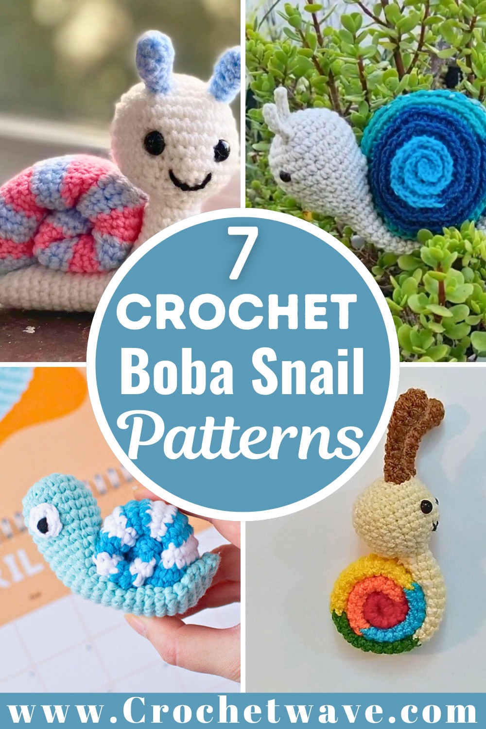 7 Crochet Boba Snail Patterns