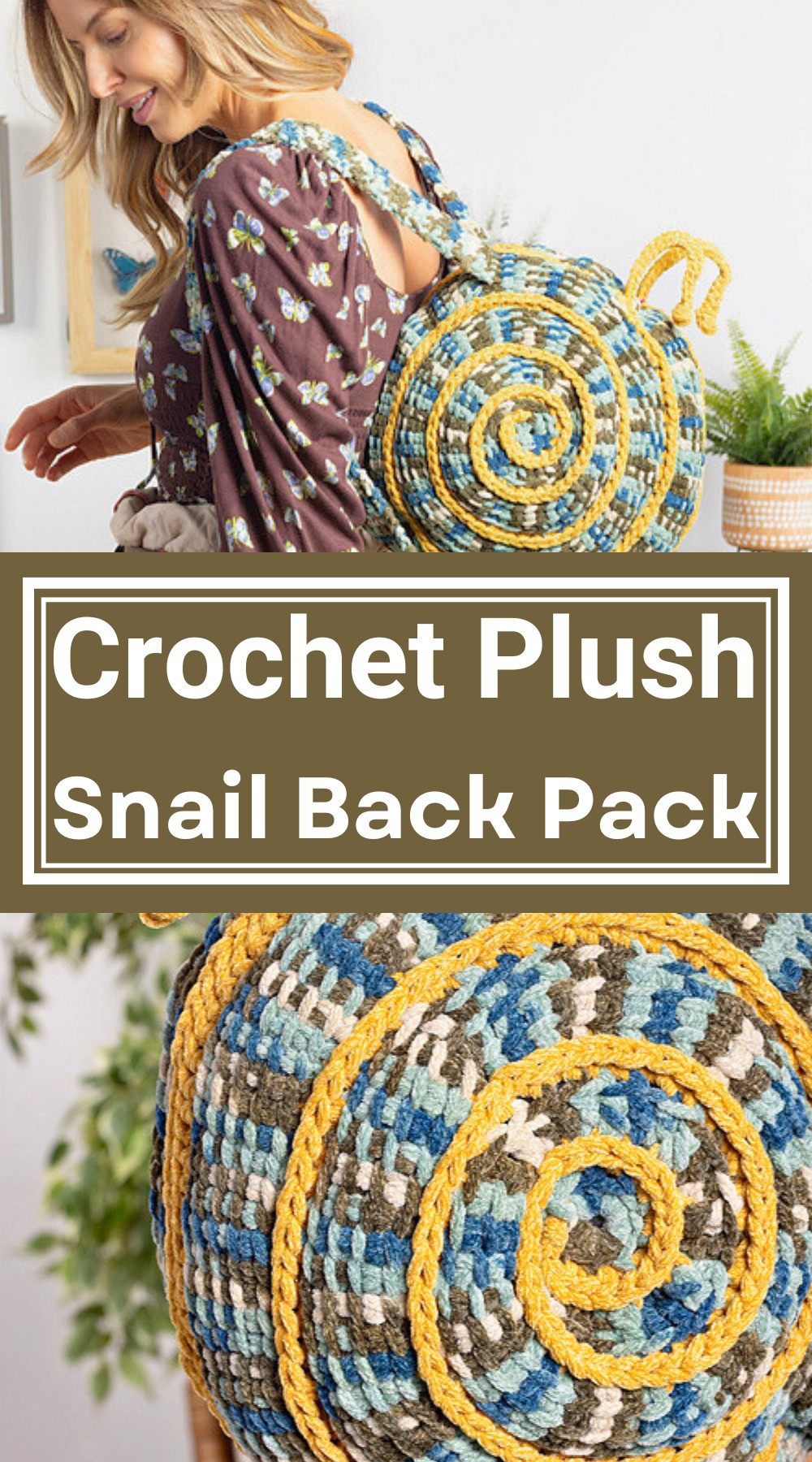 Plush Snail Back Pack