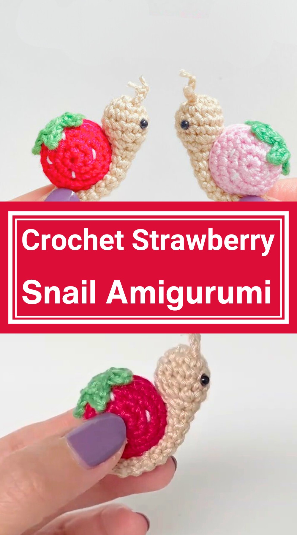 Strawberry Snail Amigurumi