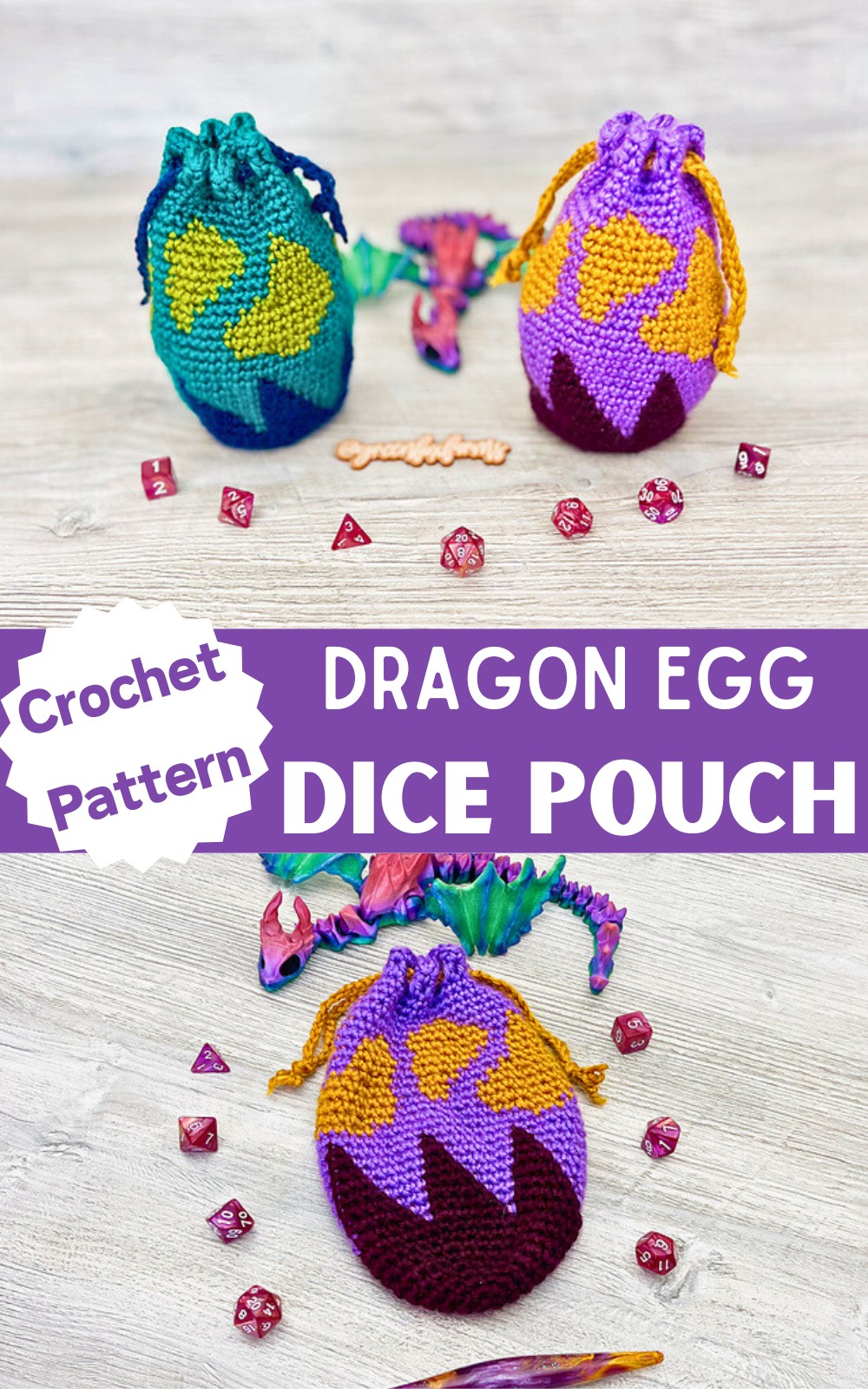 Baby Dragon Egg Dice Pouch