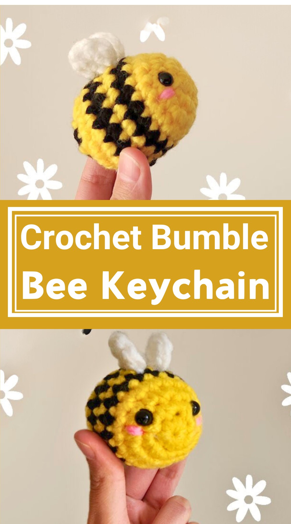 Bumble Bee Amigurumi Keychain