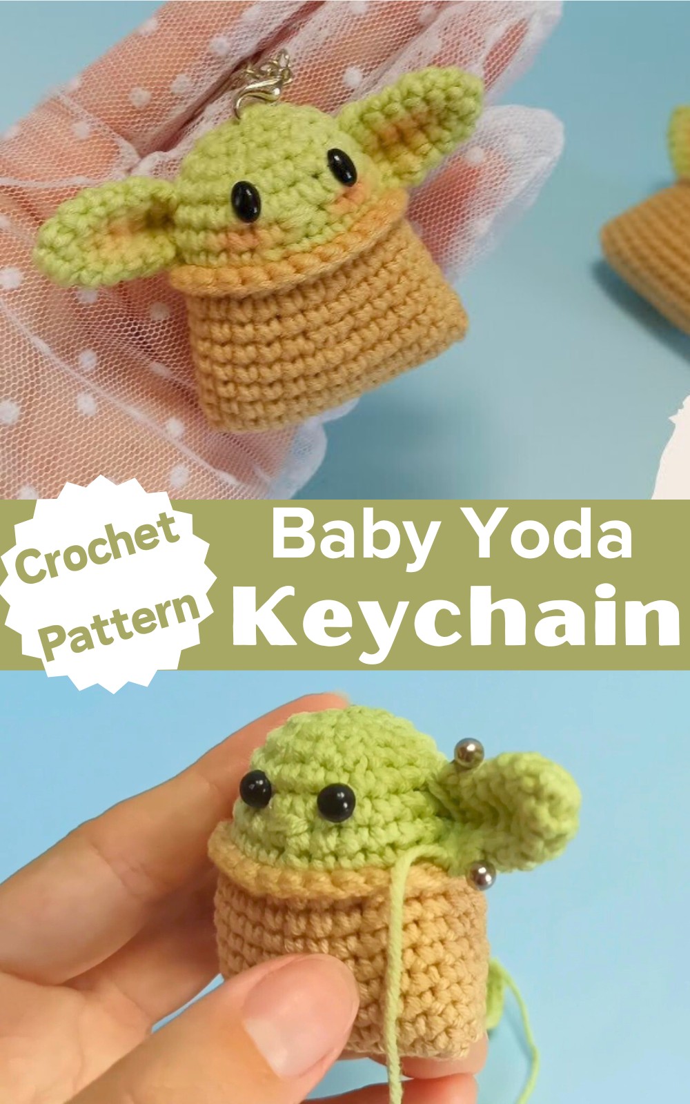 Crochet Baby Yoda Keychain