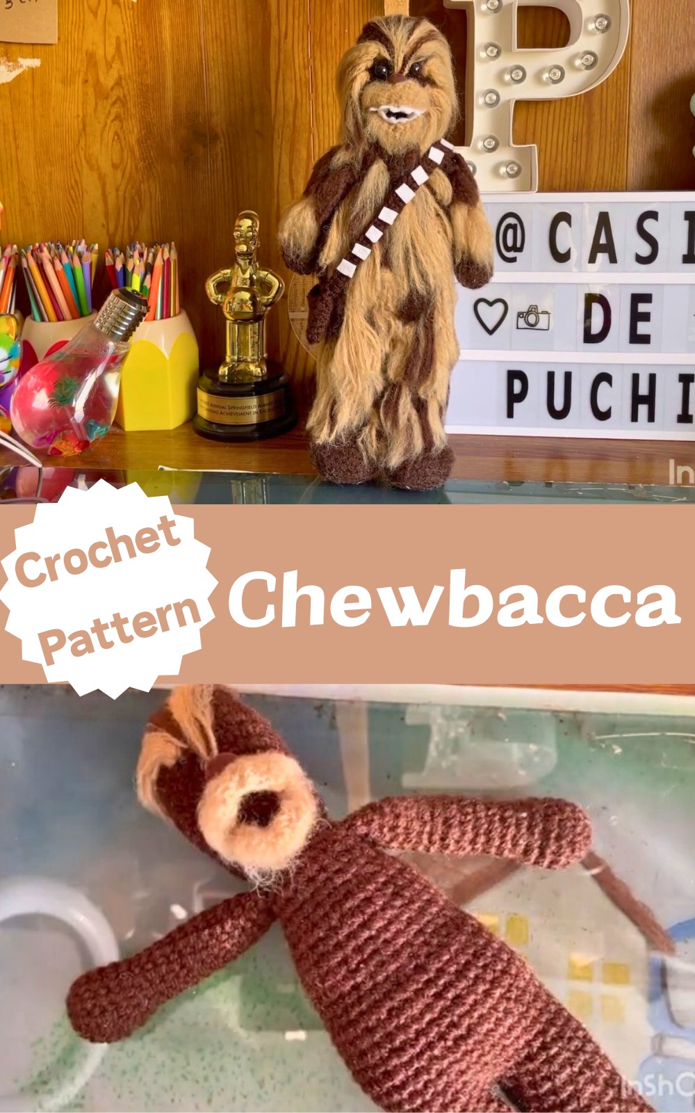 Crochet Chewbacca mini Amigurumi