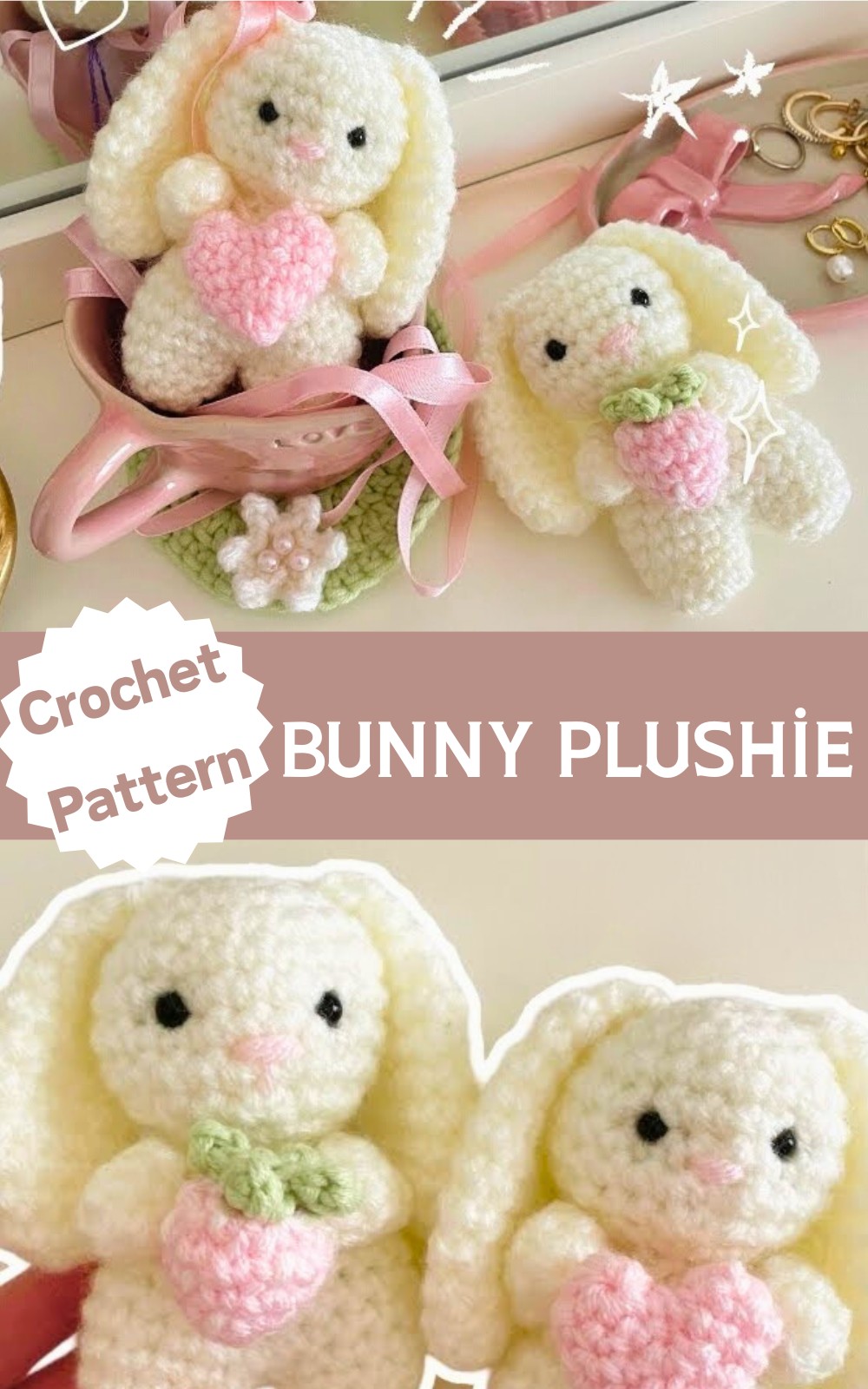 Crochet Cute Mini Bunny Plushie