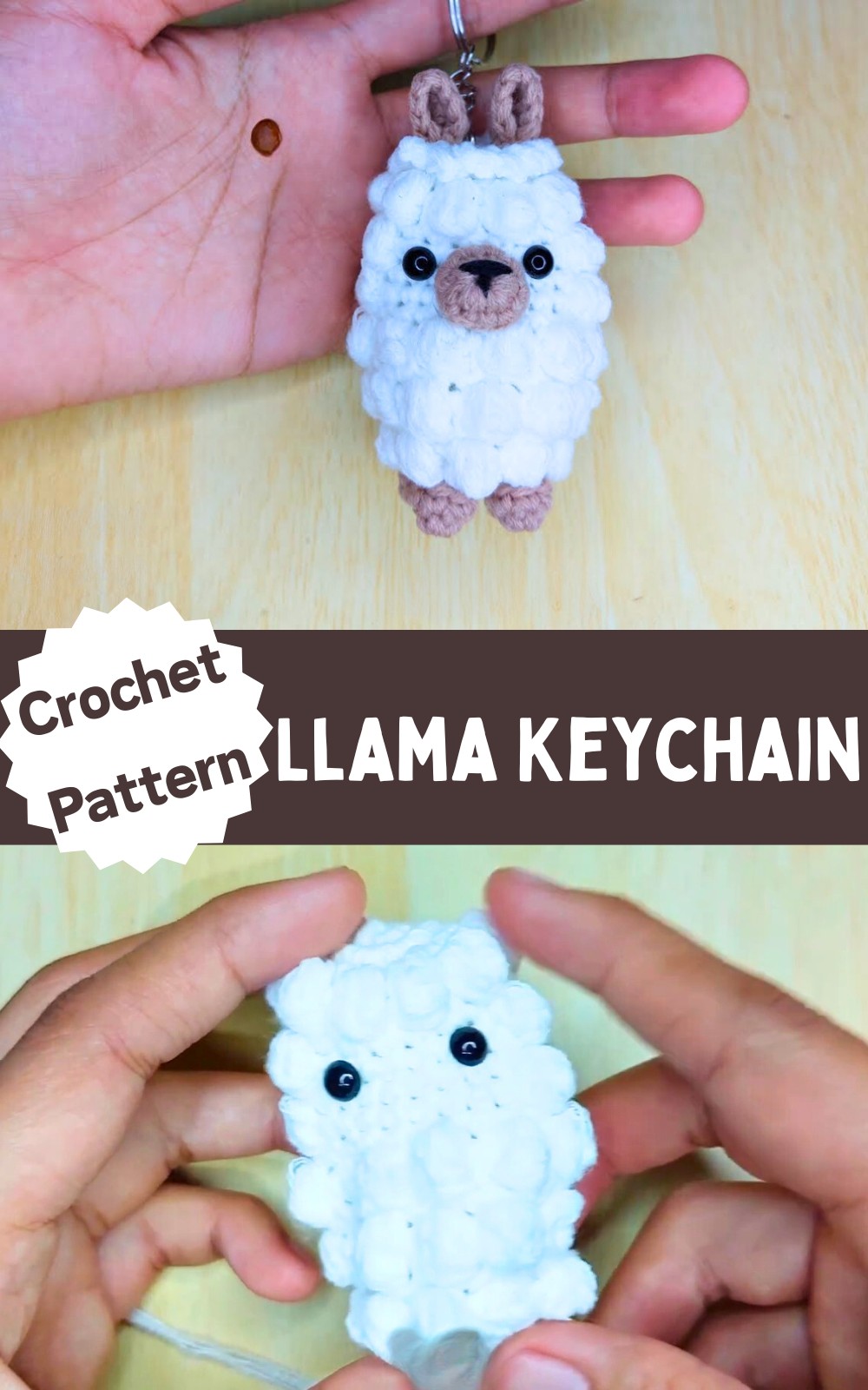 Crochet Llama Keychain