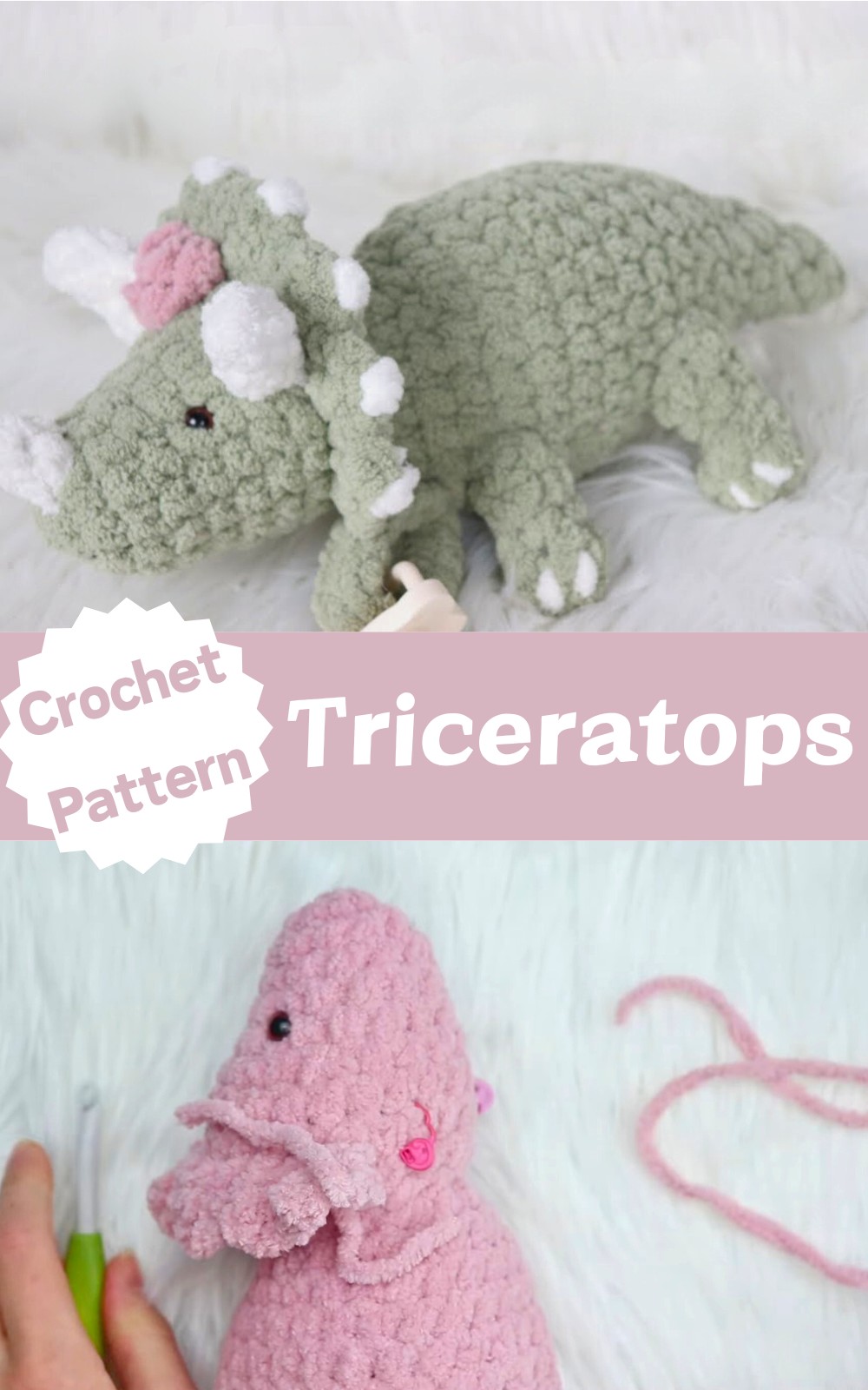 Crochet Triceratops Free Pattern