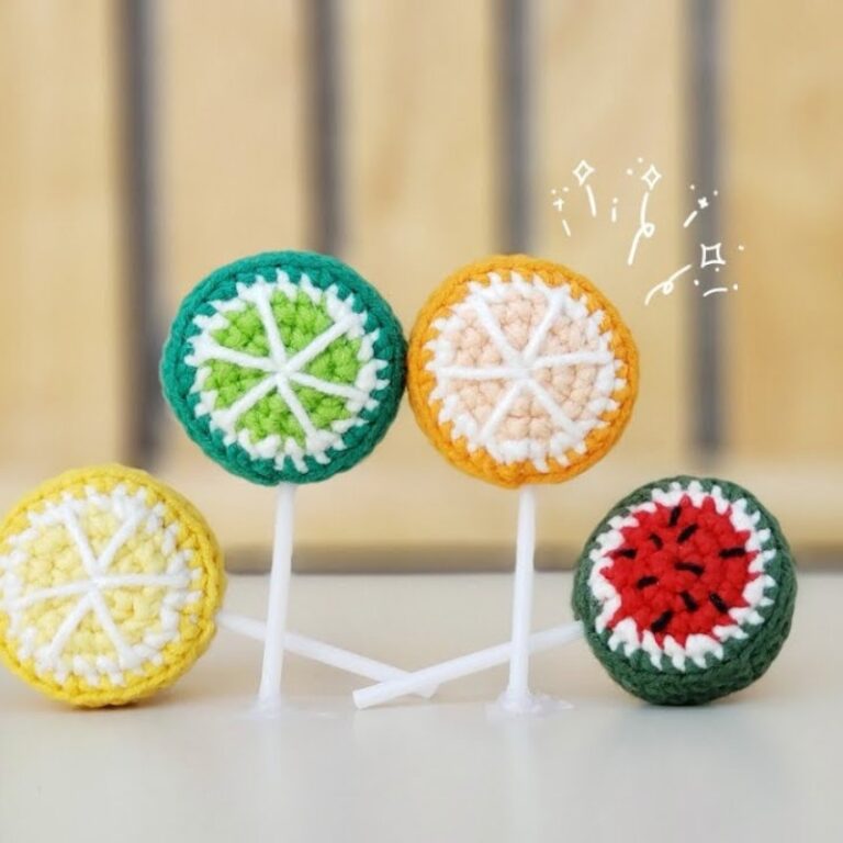 Crochet Fruit Slice Keychain Patterns