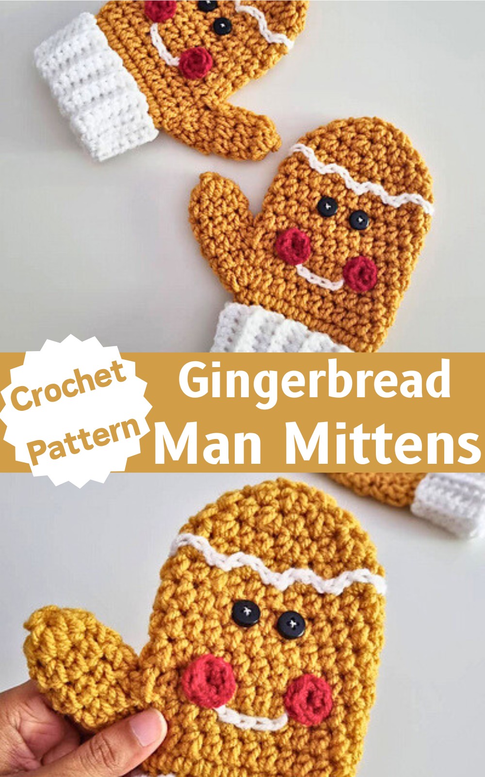 Gingerbread Man Mittens