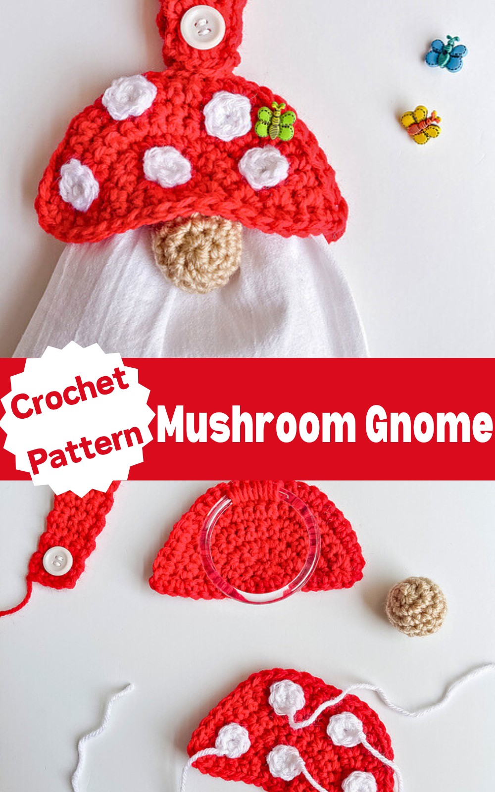 Mushroom Gnome Towel Holder