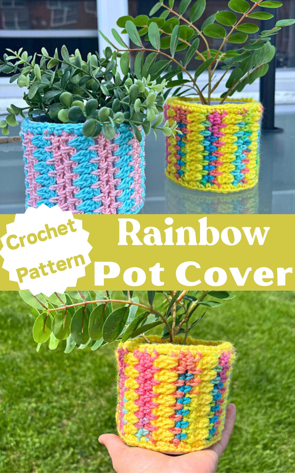 Rainbow Pot Cover