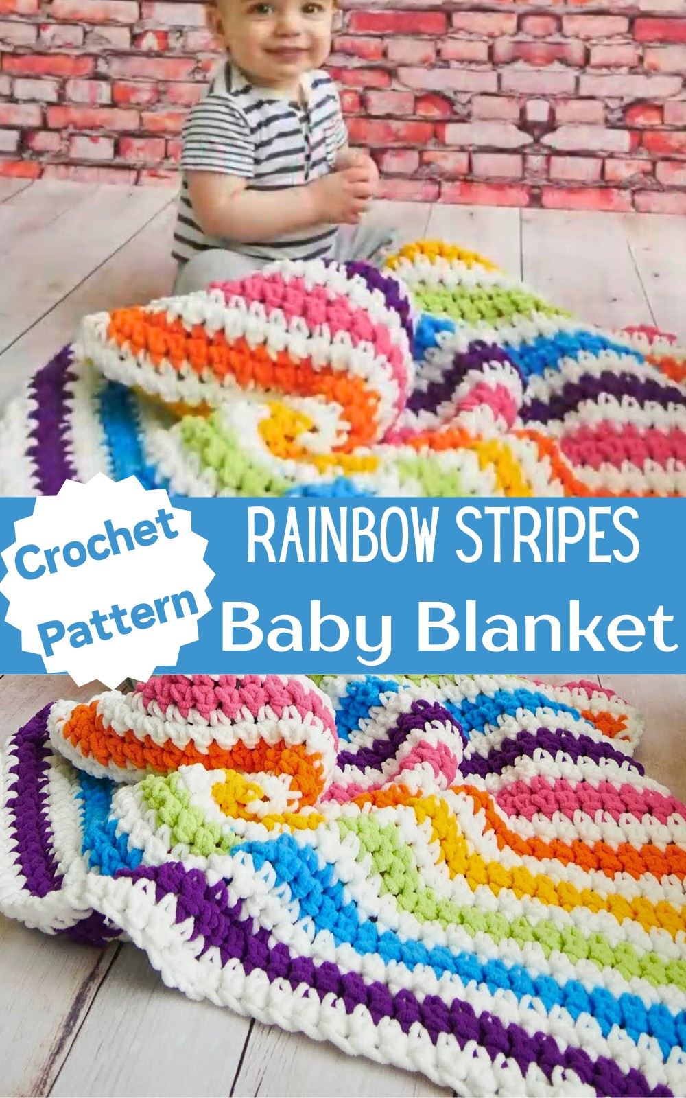 Rainbow Stripes Baby Blanket