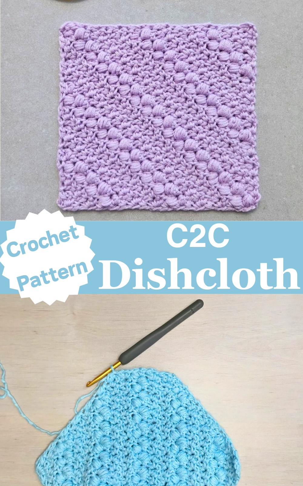 C2C Crochet Dishcloth Pattern