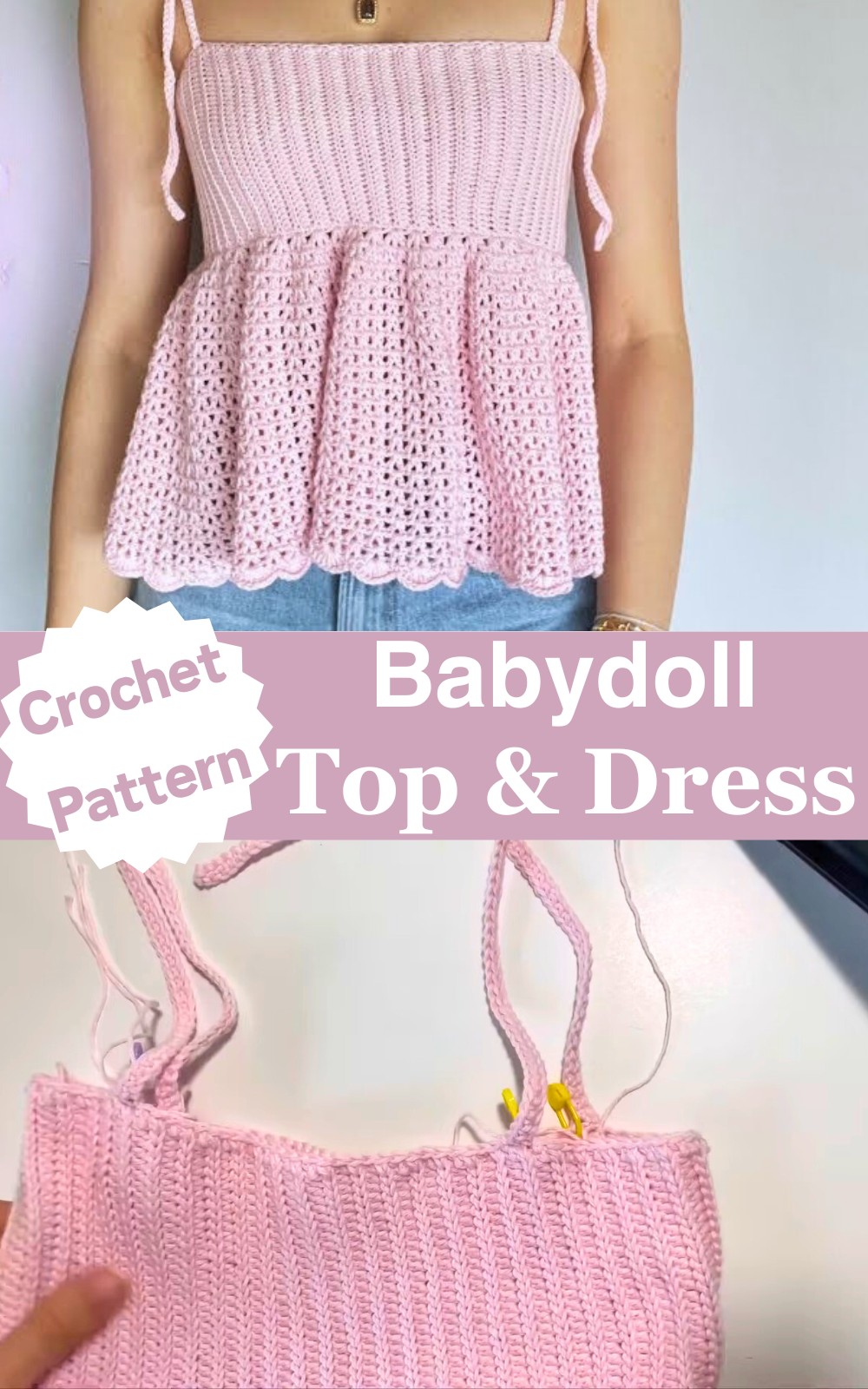 Crochet Babydoll Top & Dress