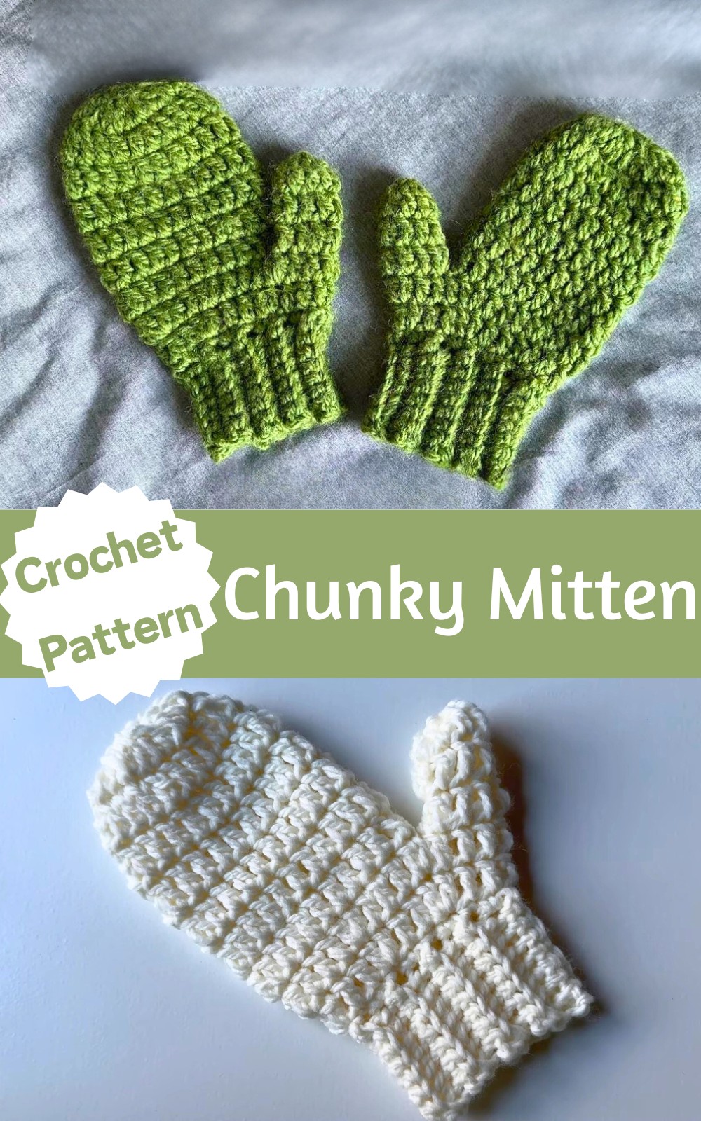 Crochet Chunky Mitten