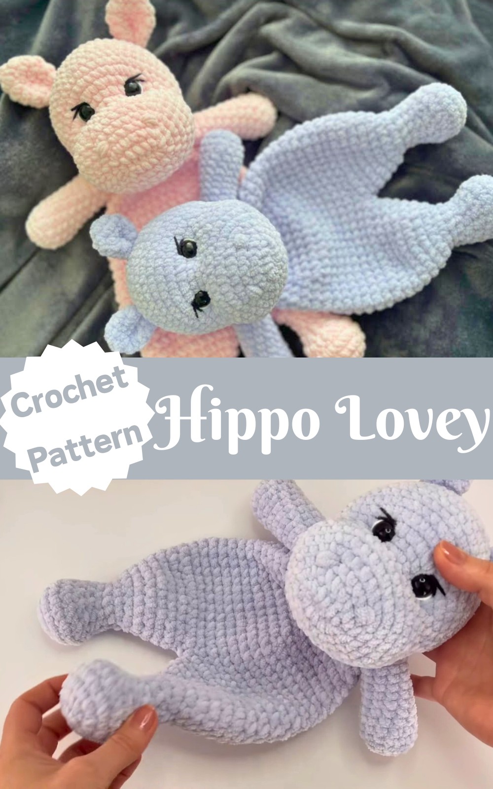 Crochet Hippo Lovey