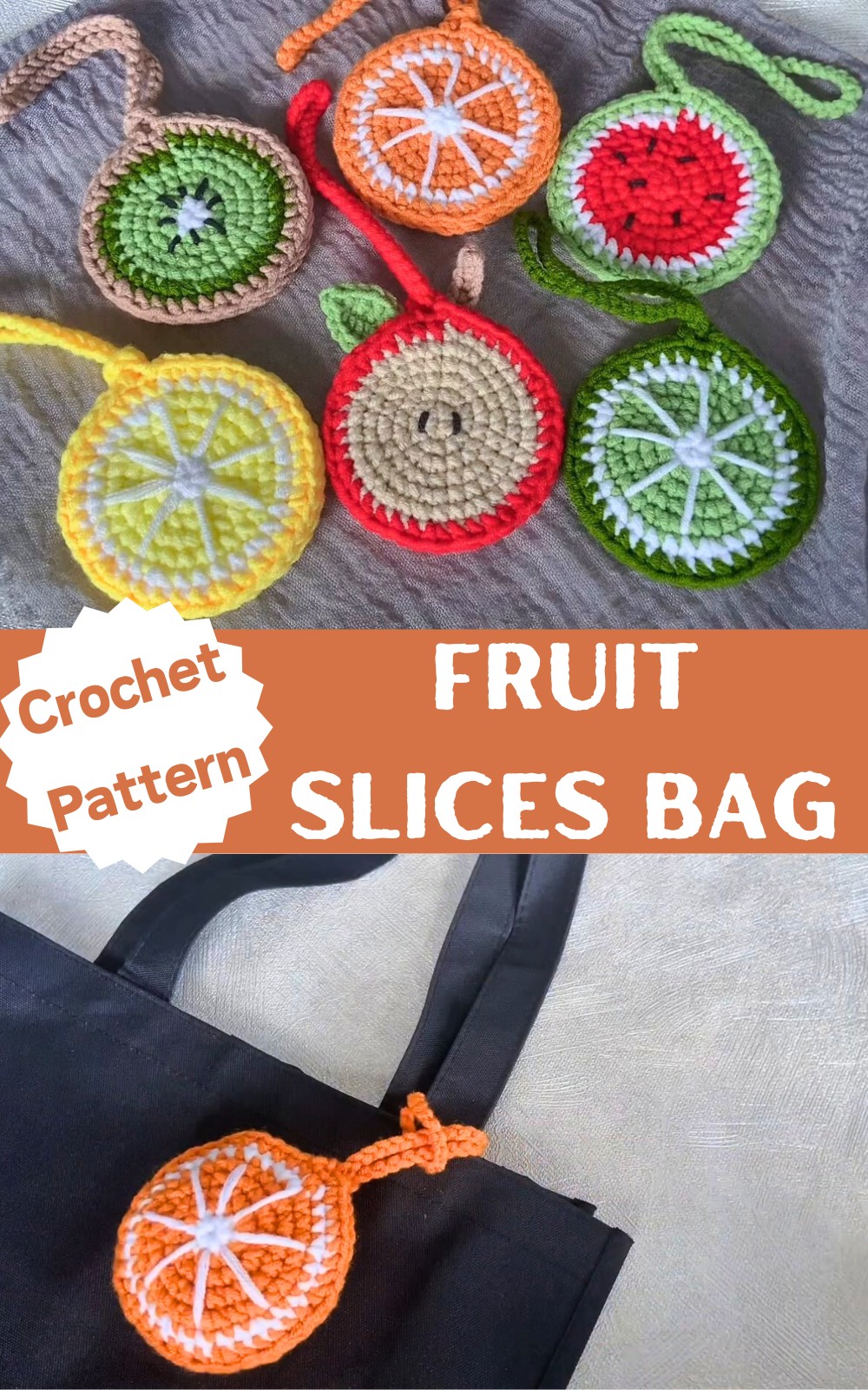 Fruit Slices Bag Charm