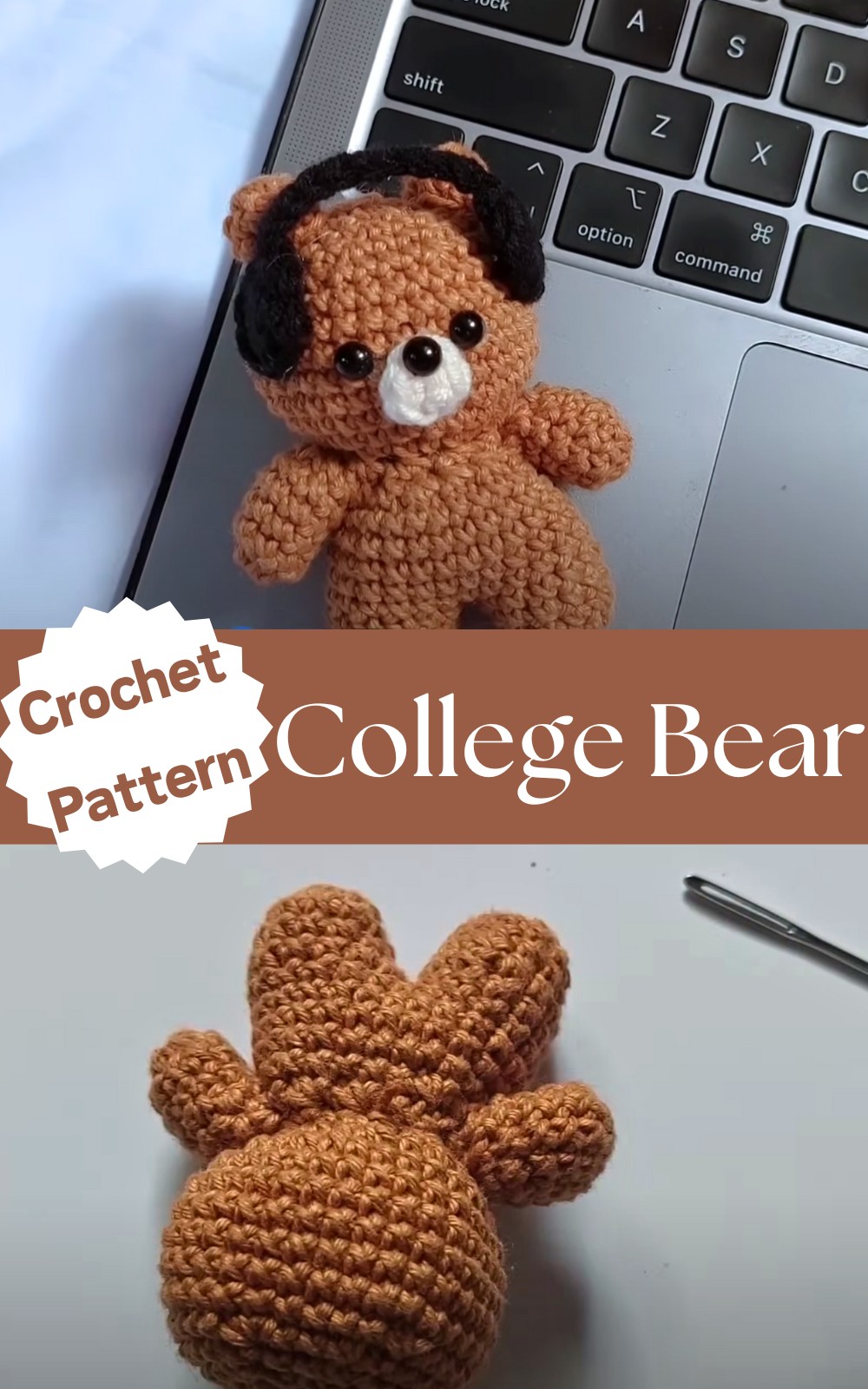 Crochet College Bear