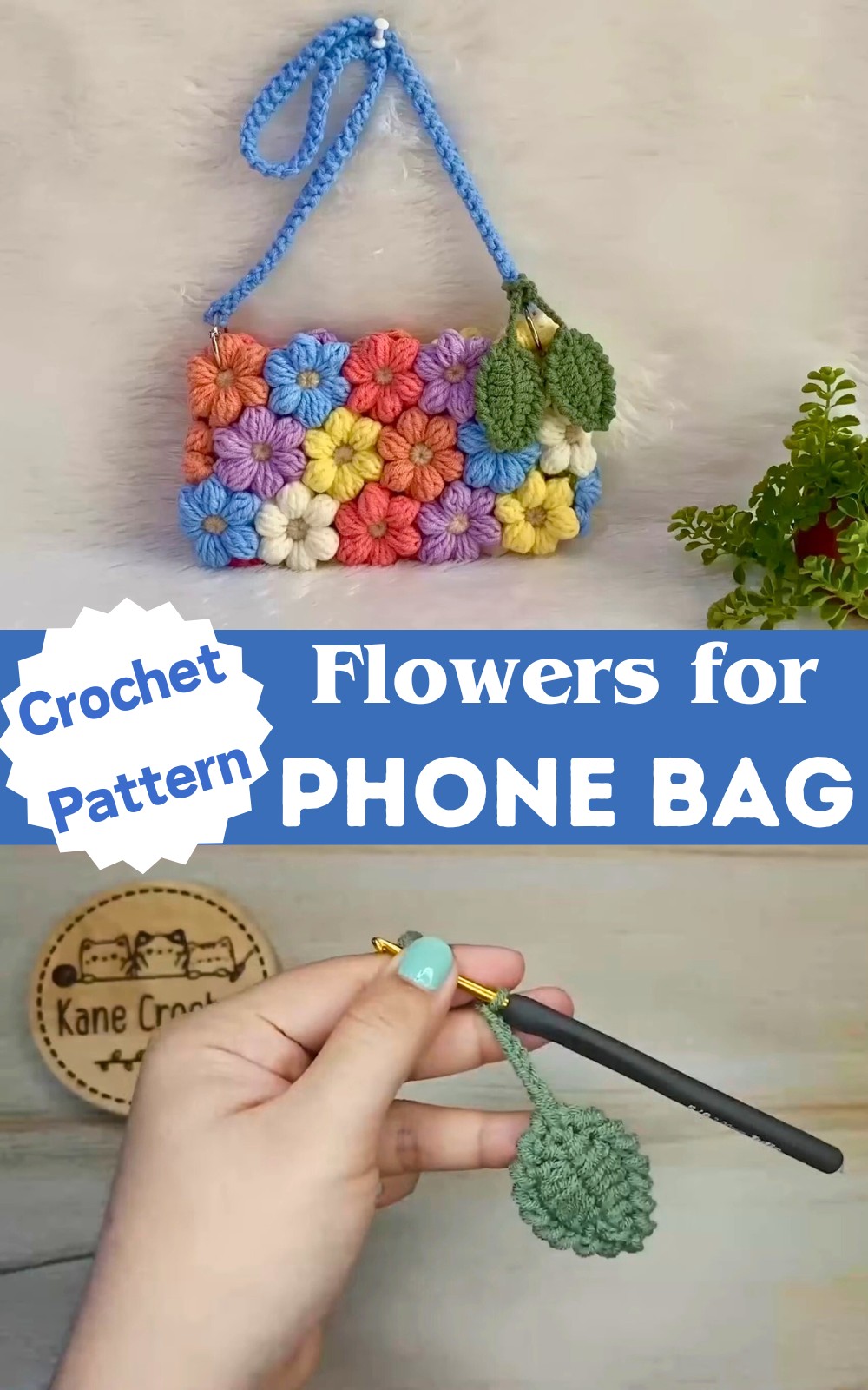 Crochet Flowers for Phone Bags