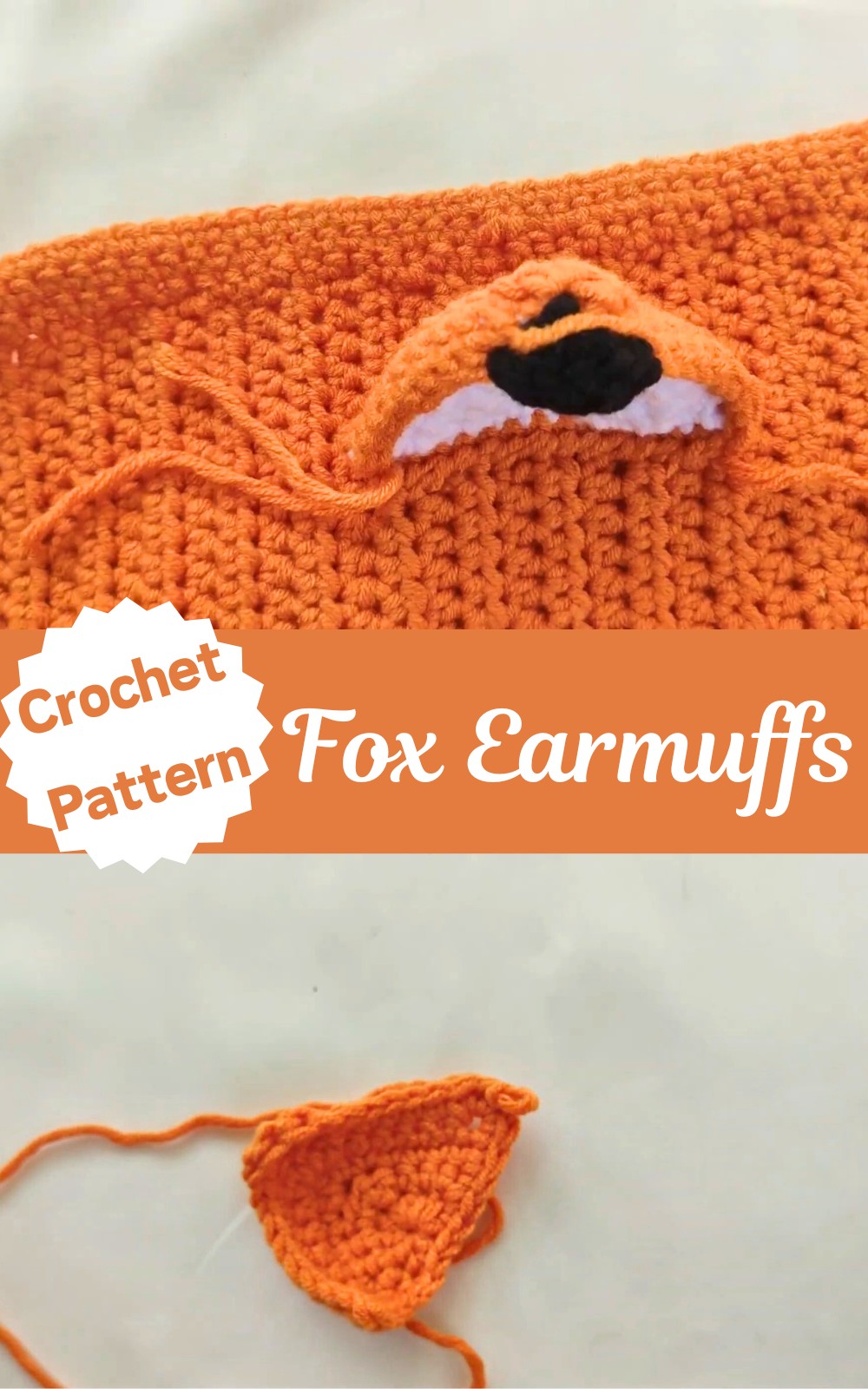 Crochet Fox Earmuffs