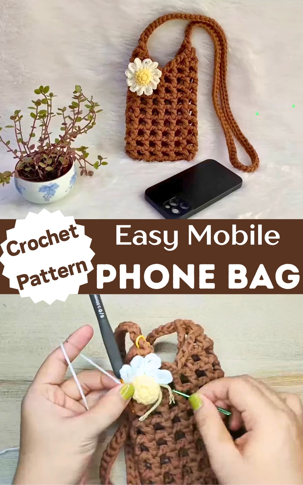 Crochet Mobile Phone Bag