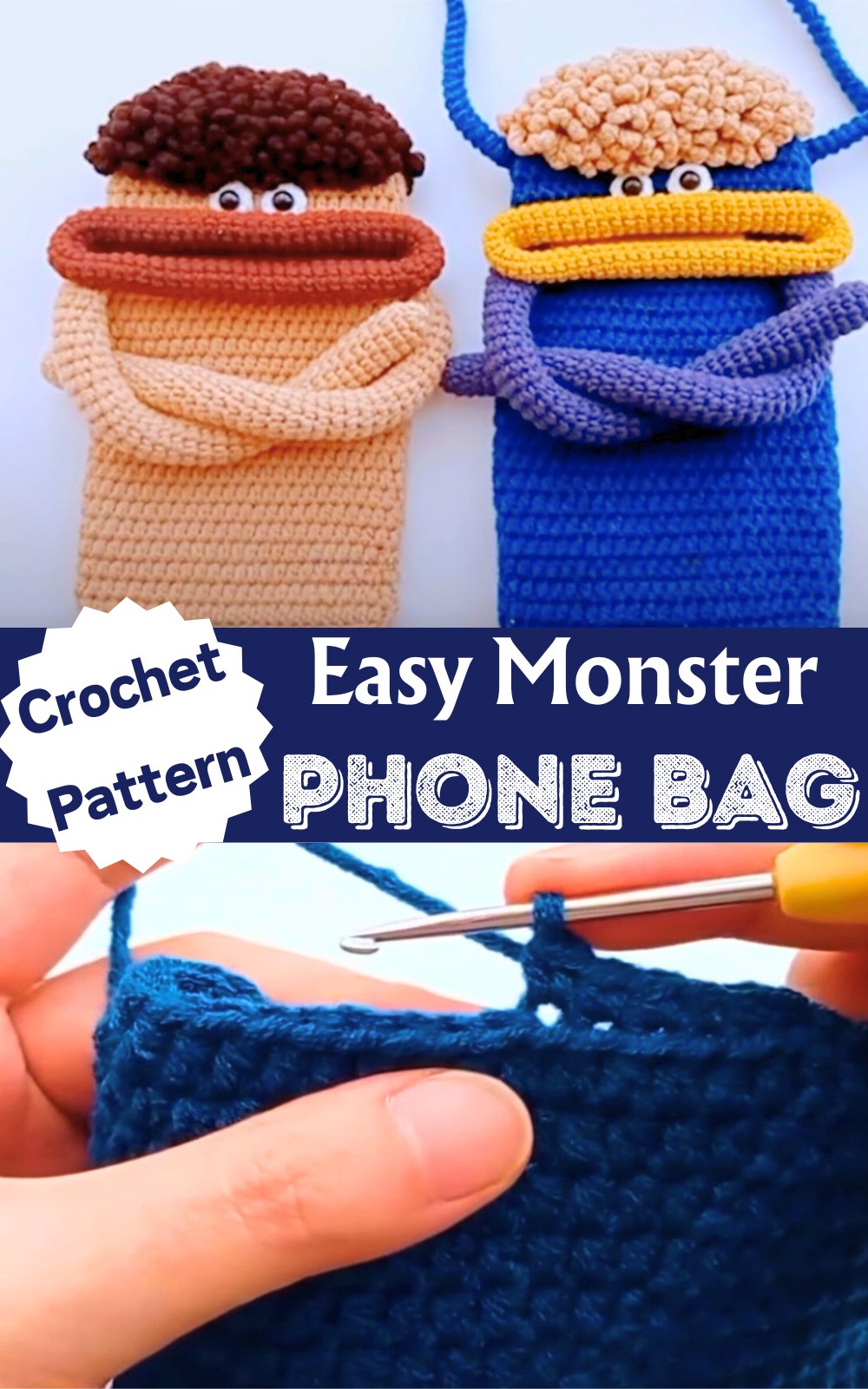 Crochet Monster Phone Bag