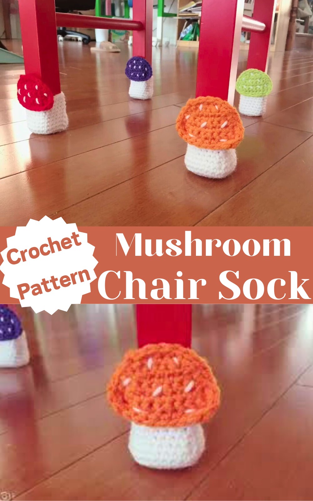 Crochet Mushroom Chair Sock