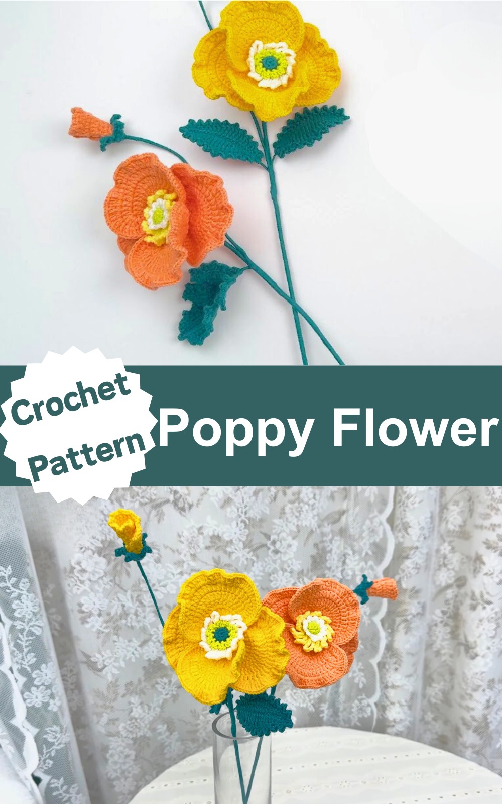 Crochet Poppy Flower Pattern