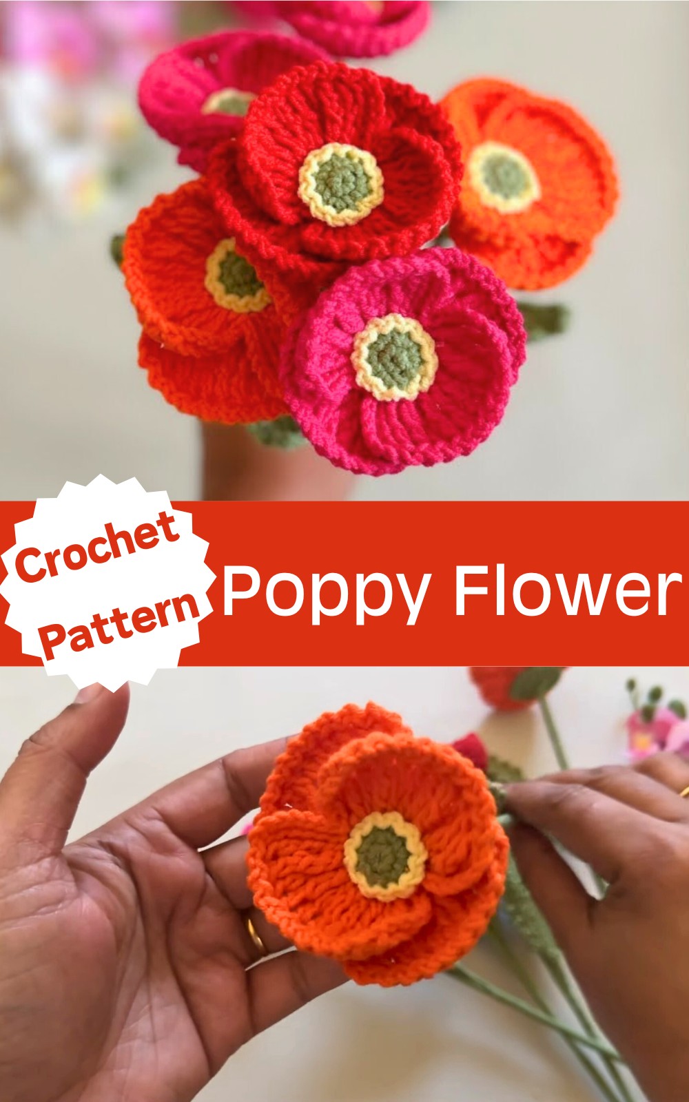 Crochet Poppy Flower