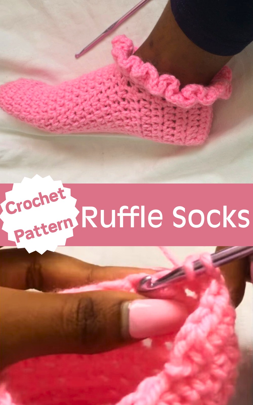 Crochet Ruffle Socks