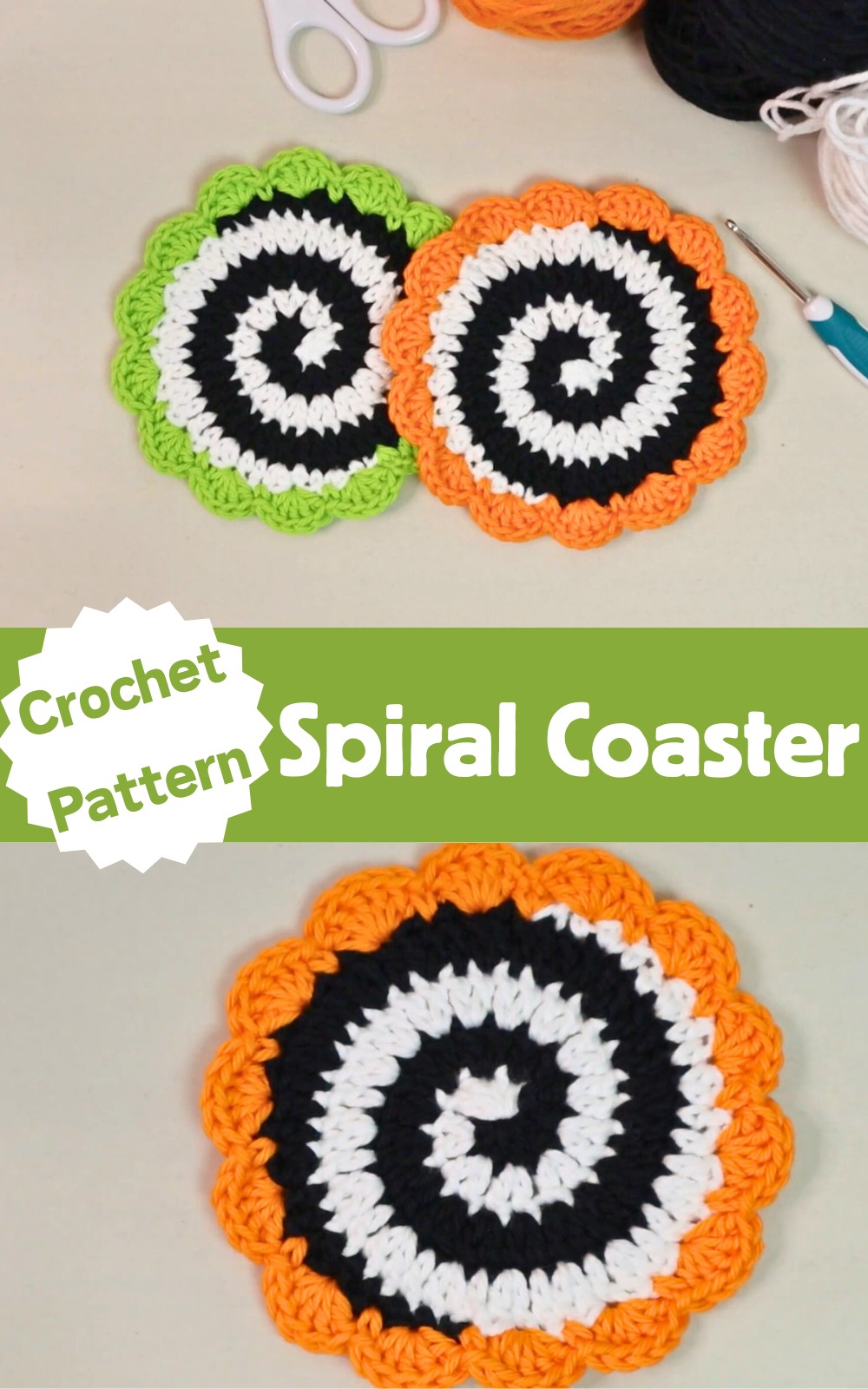 Crochet Spiral Coaster