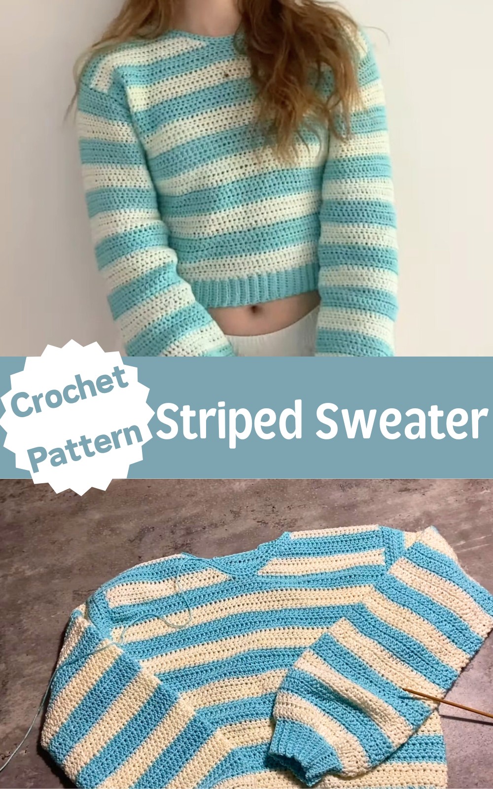 Crochet Striped Sweater For Beginners