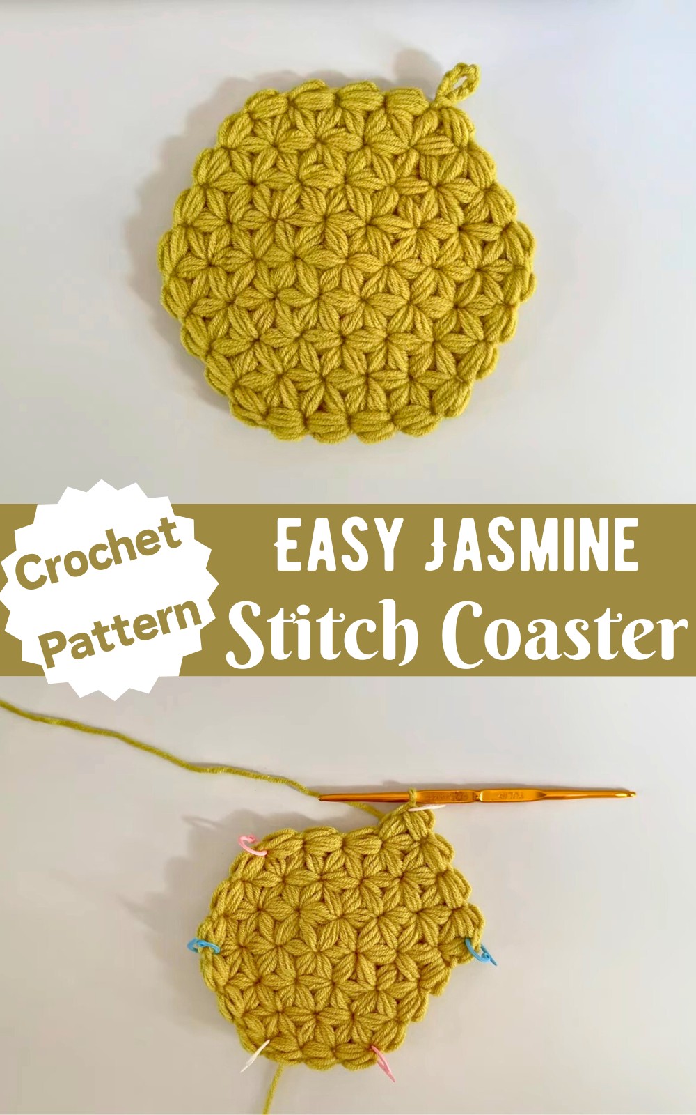 Jasmine Stitch Crochet Coaster