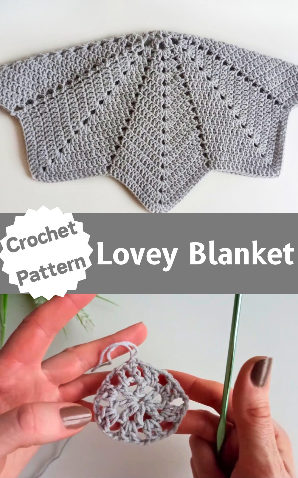 Crochet 8 Pointed Star Lovey Blanket