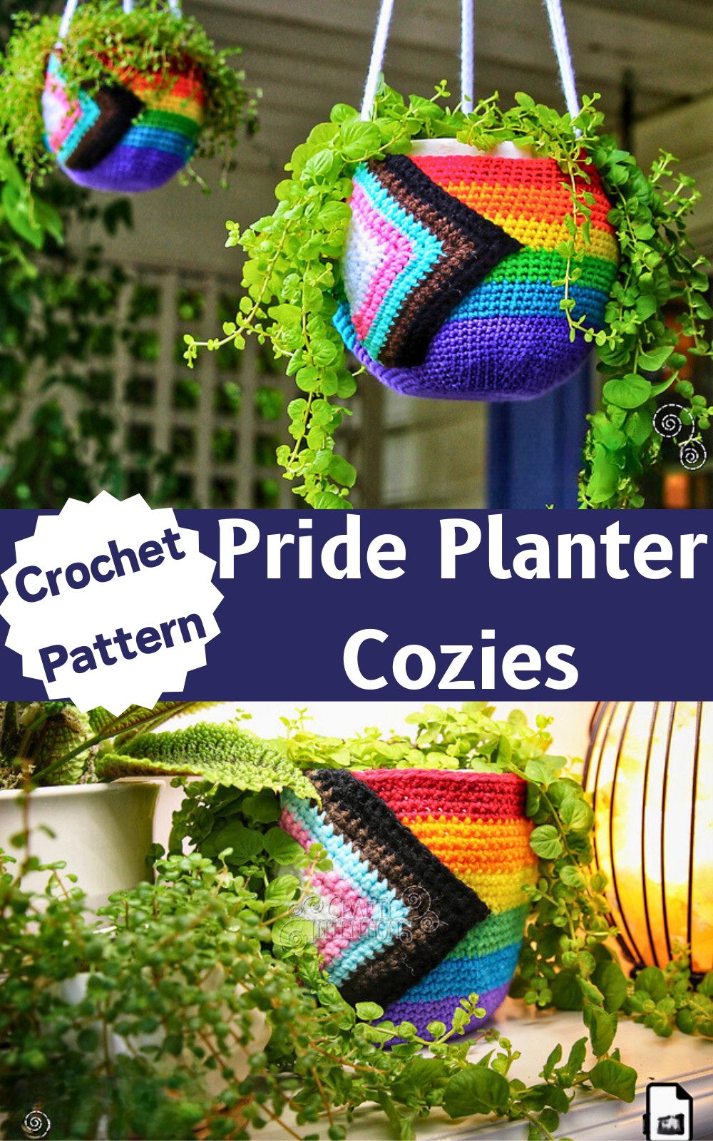 Crochet Pride Planter Cozies