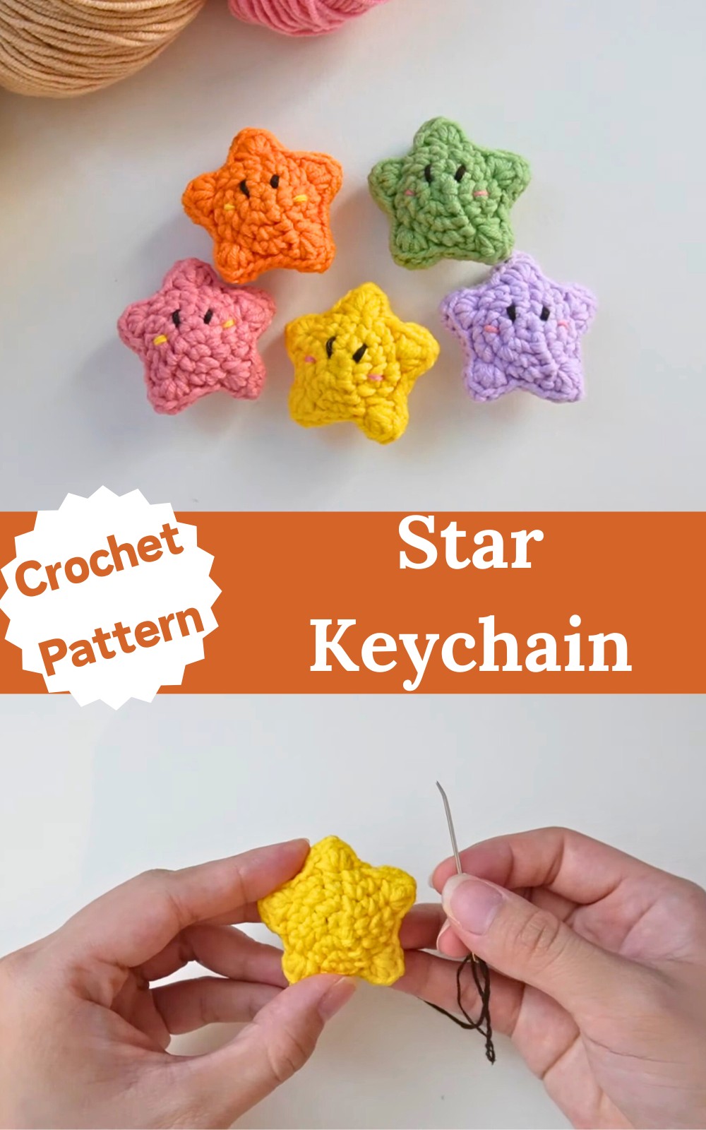 Crochet Star Keychain Tutorial