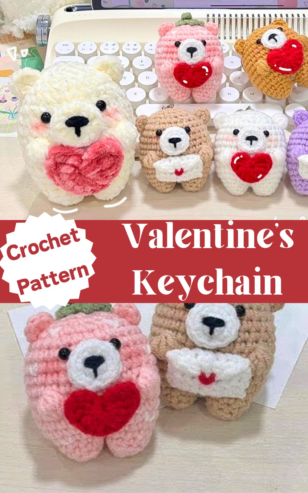 Crochet Valentine’s Keychain