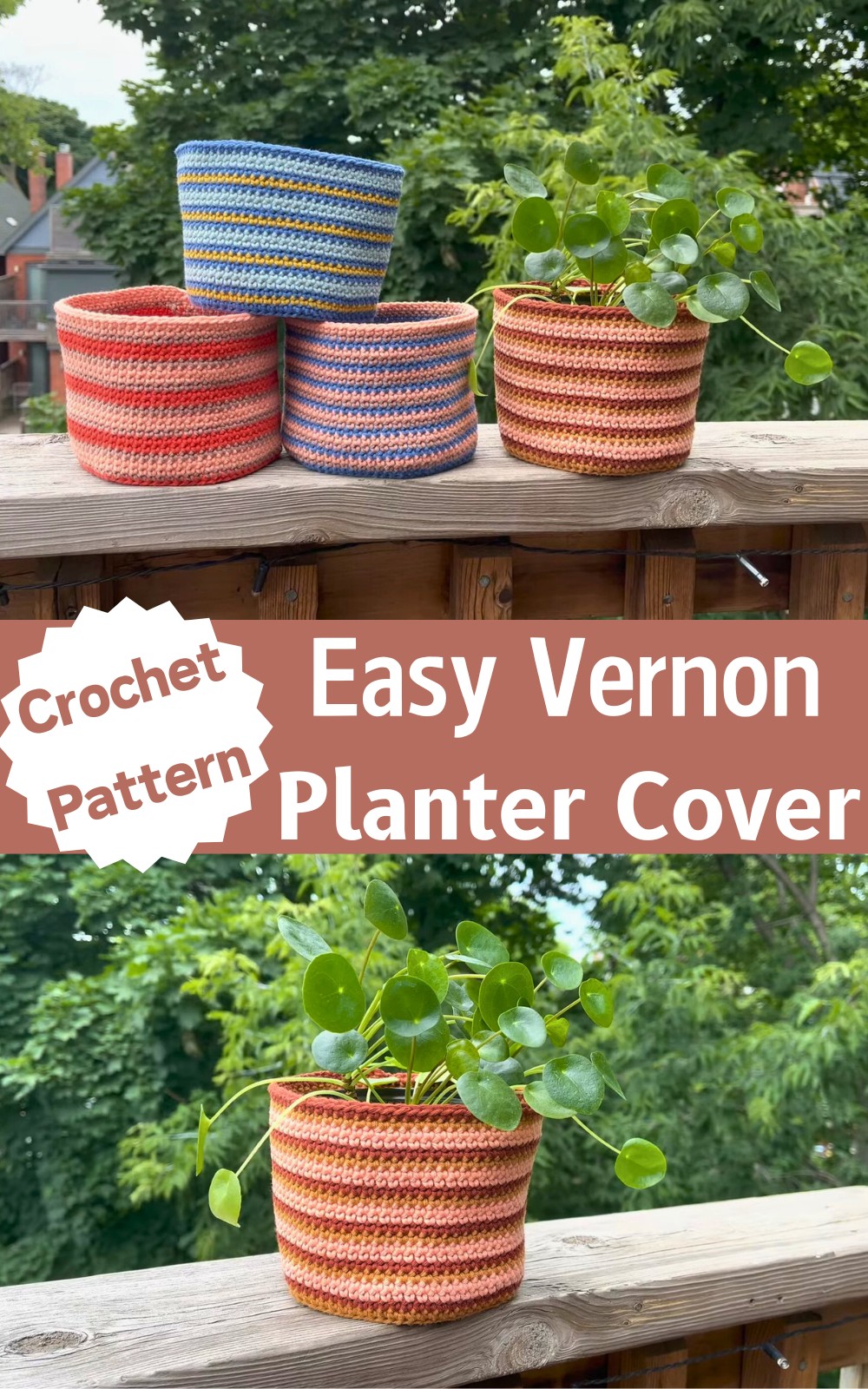 Crochet Vernon Planter Cover