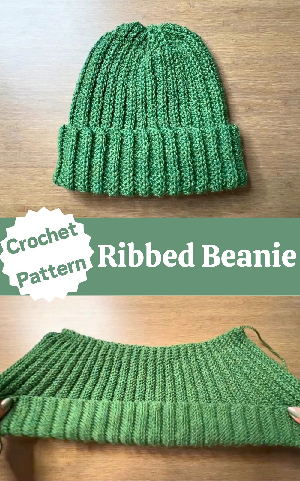 Easy Crochet Ribbed Beanie