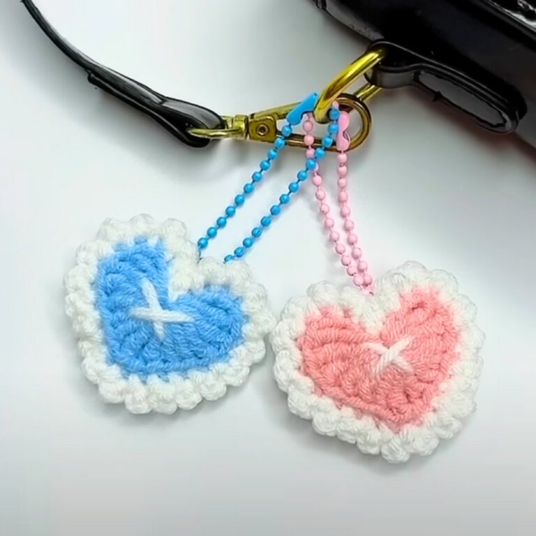 Crochet Heart Keychain Patterns for Beginners and Gifts