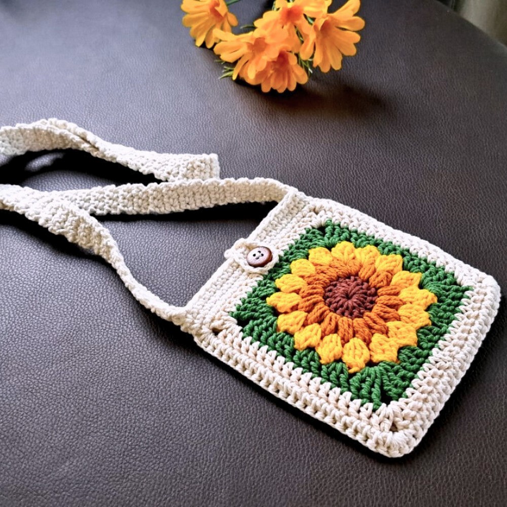 sunflower granny square