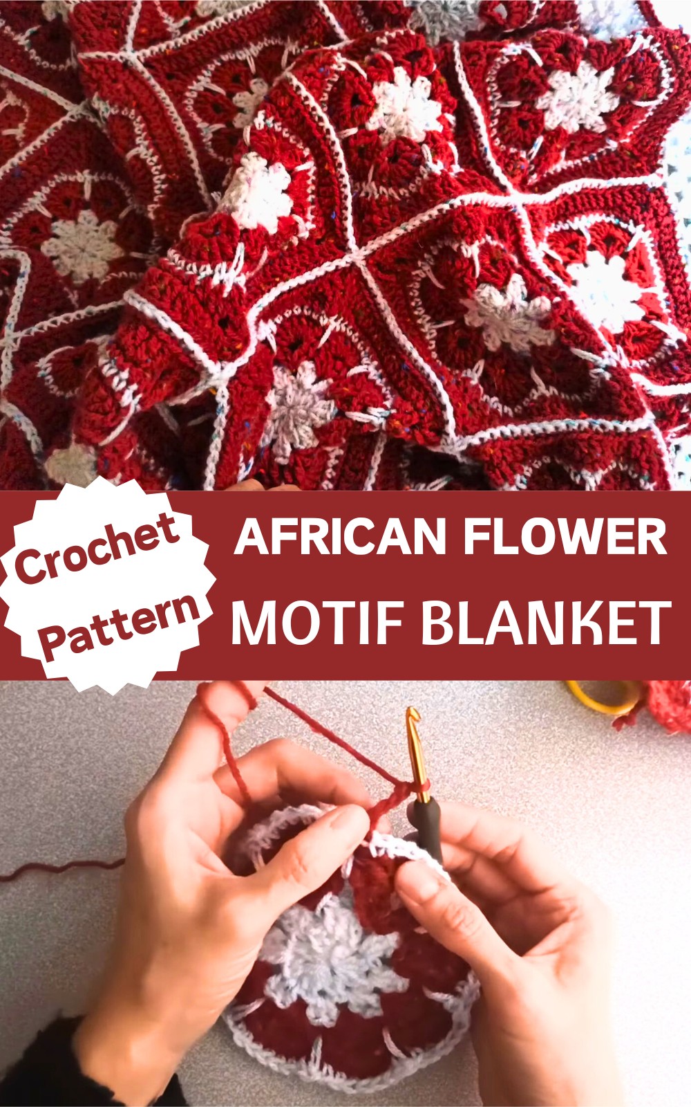 Crochet African Flower Motif Blanket