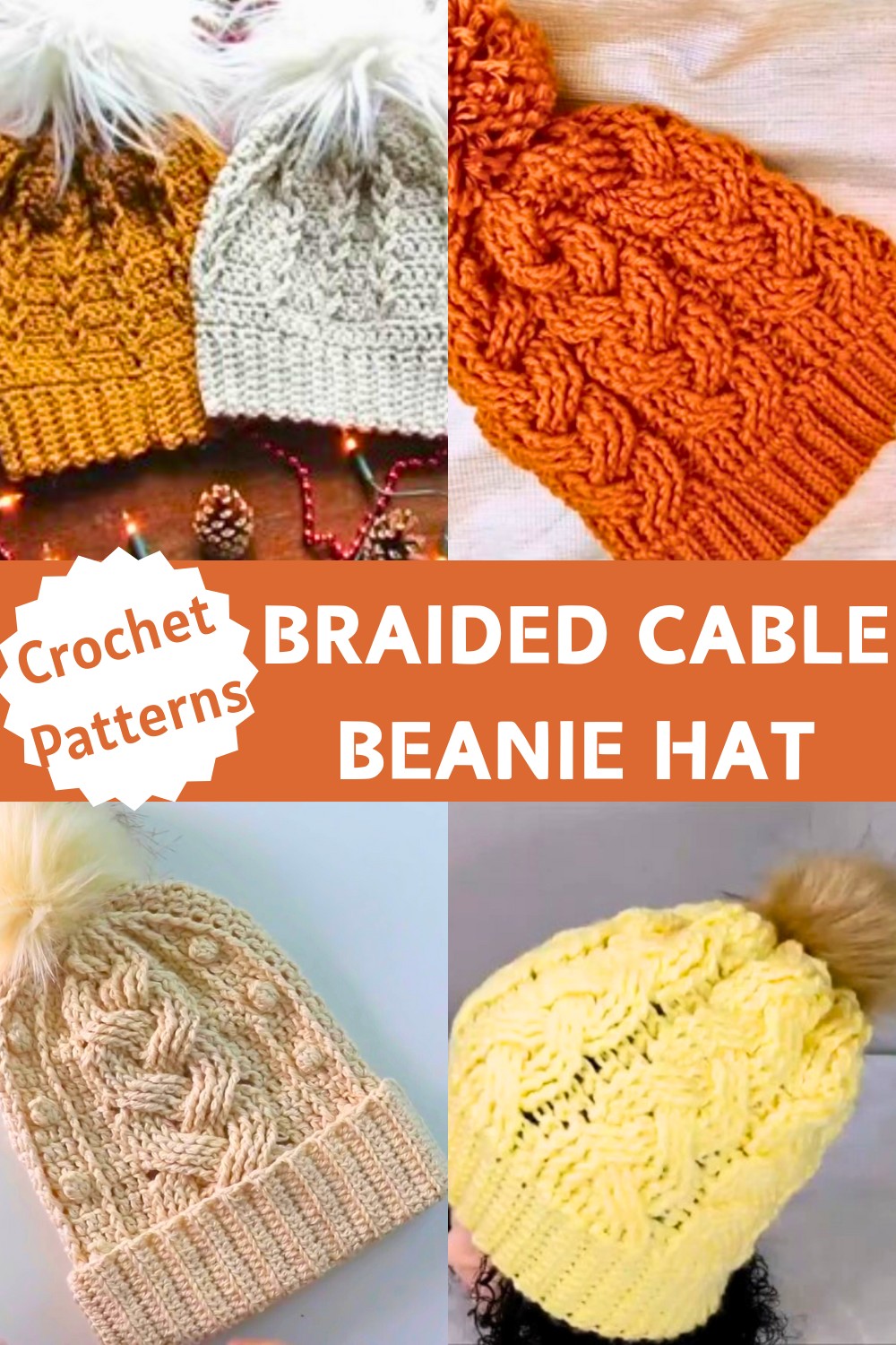 Braided Cable Beanie Hat