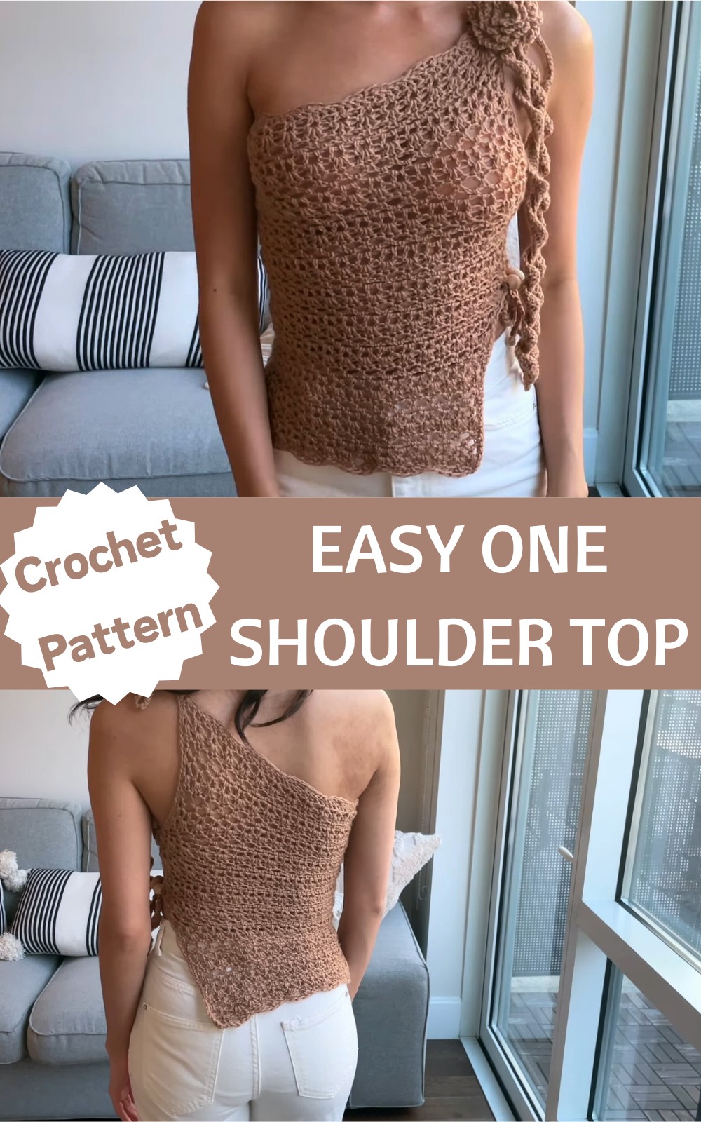 Crochet One Shoulder Top