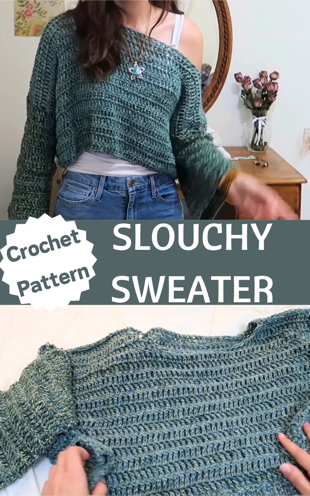 Crochet Slouchy Sweater Tutorial