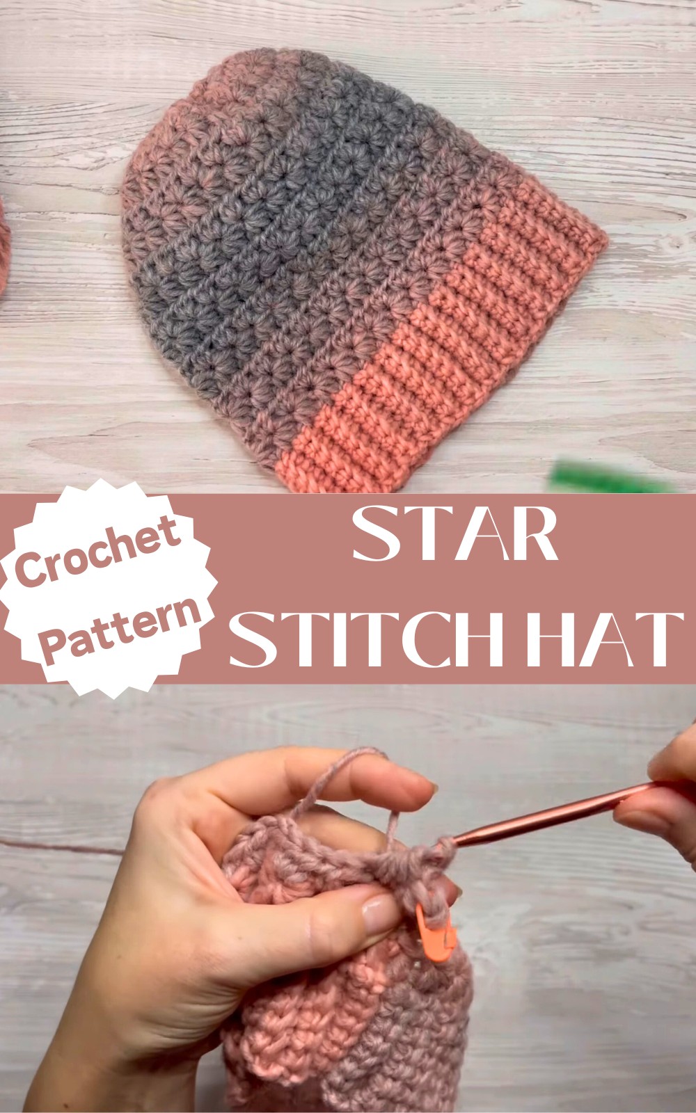 Crochet Star Stitch Hat