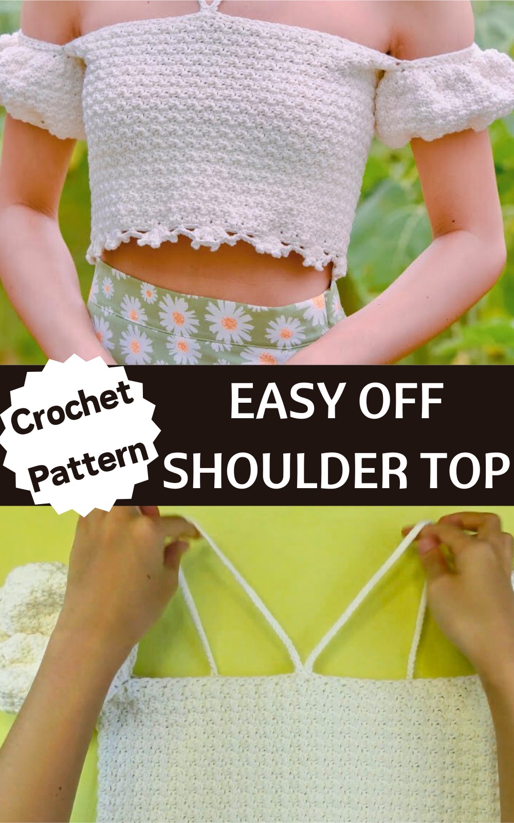 Easy Crochet Off Shoulder Top