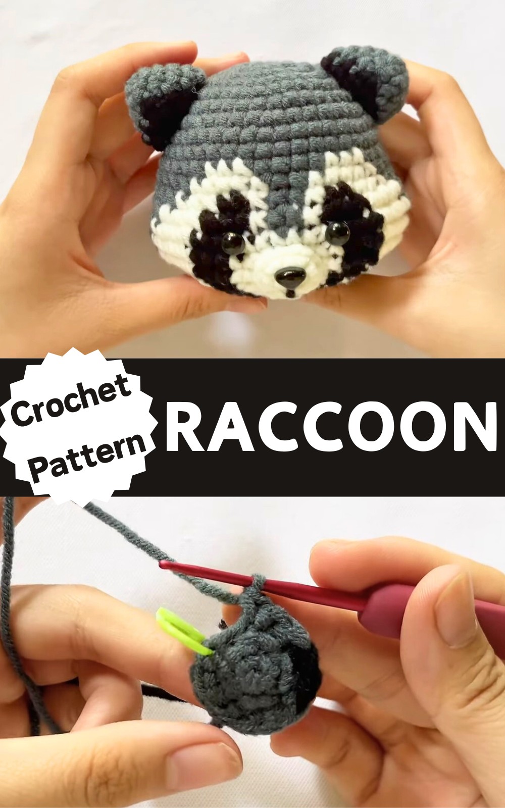 How to crochet Raccoon