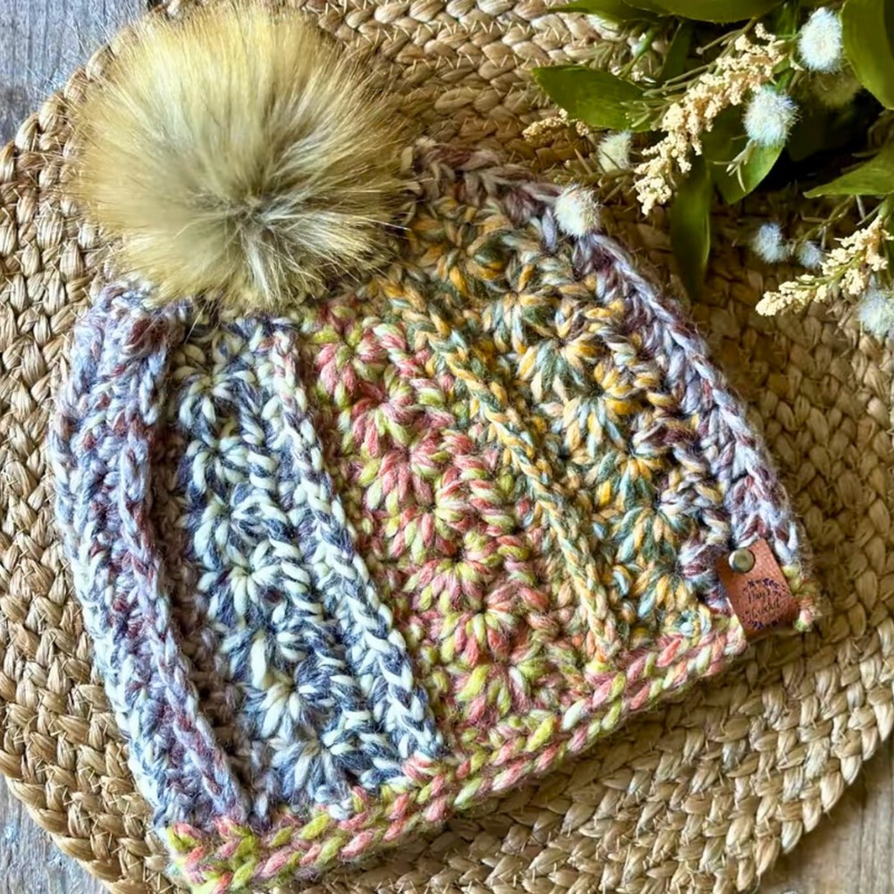 Crochet Star Stitch Beanie Hat