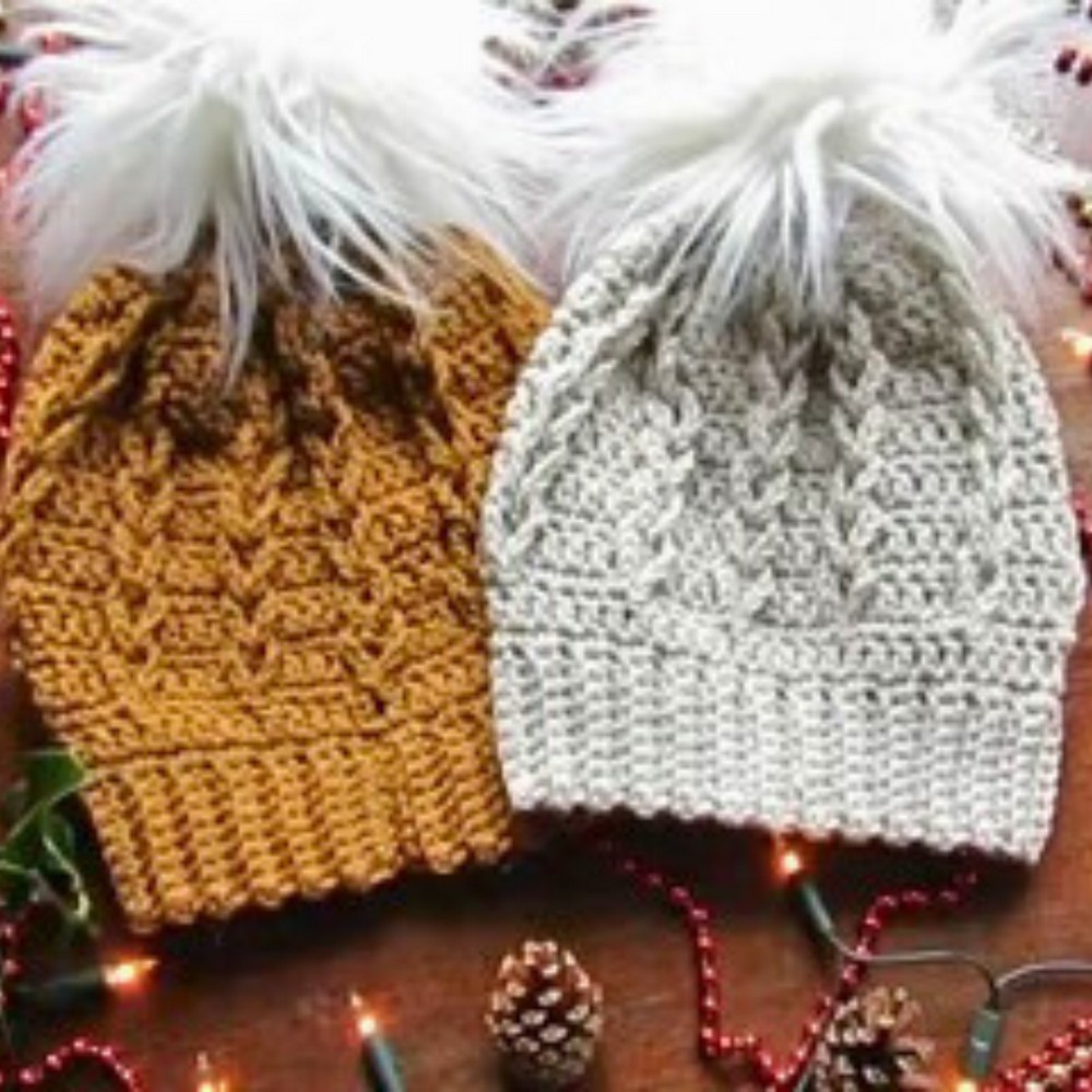 Braided Cable Beanie Hat